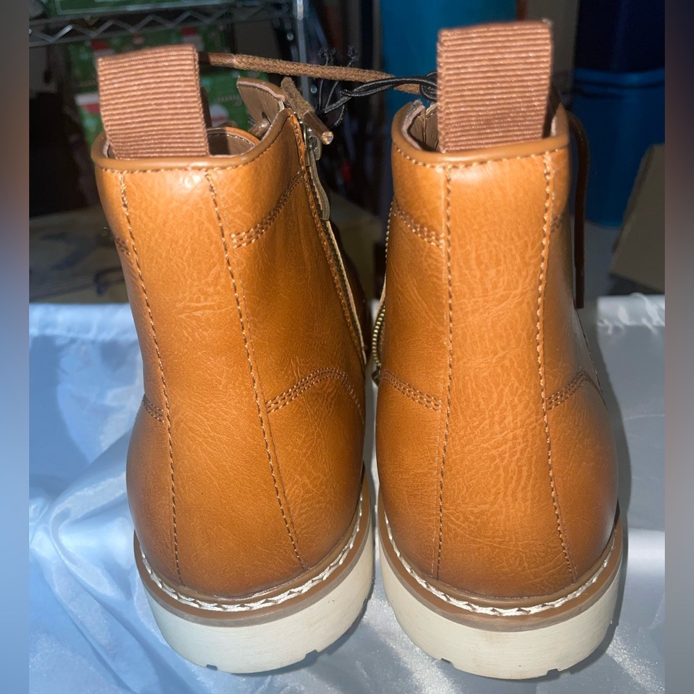 Steve Madden Broome Chukka Men’s Cognac Leather Boots Size 9 Brown Lace P-BROOME - Picture 5 of 13